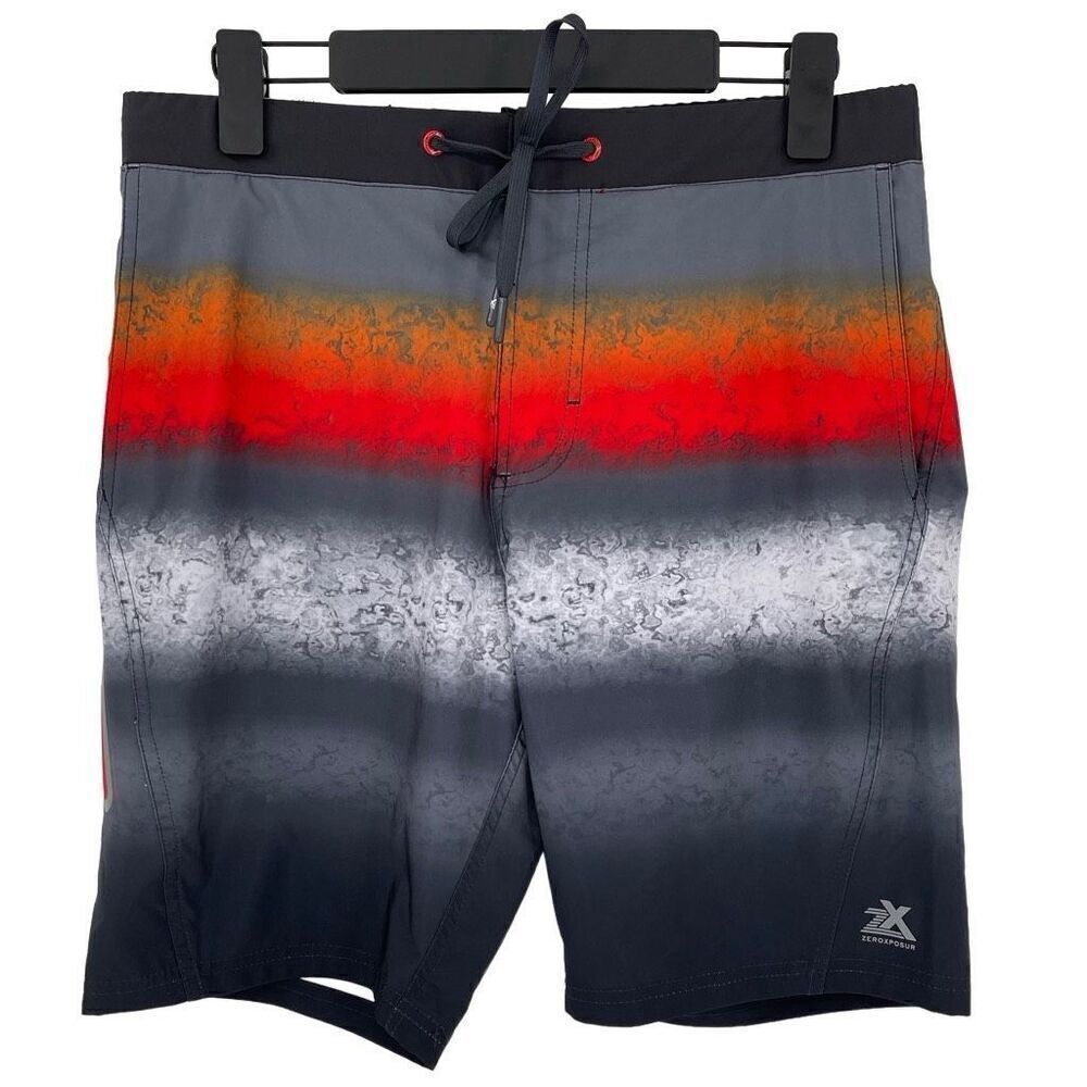 ZeroXposur Plunge Swim Trunks UPF 50+ Quick Dry Stretch Men Small Black Waxed